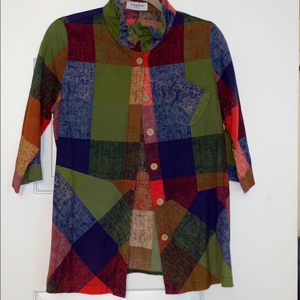 Unique cotton rayon blouse